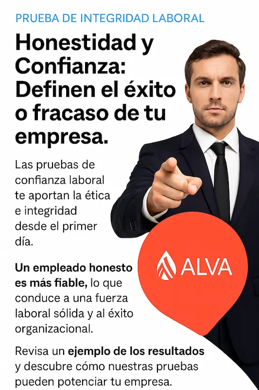 Inicio 3 Test de confianza laboral de ALVA con inteligencia artificial para evaluar honestidad y confiabilidad en candidatos
